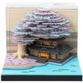 Charger l'image dans la visionneuse de la galerie, Calendrier 3D Arbre Sakura violet et Maison
